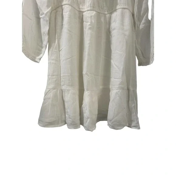 (Sold)HOLLISTER White LONG-SLEEVE CHANNELED BUILT-IN SHORTS DRESS Large NWT - Picture 6 of 14